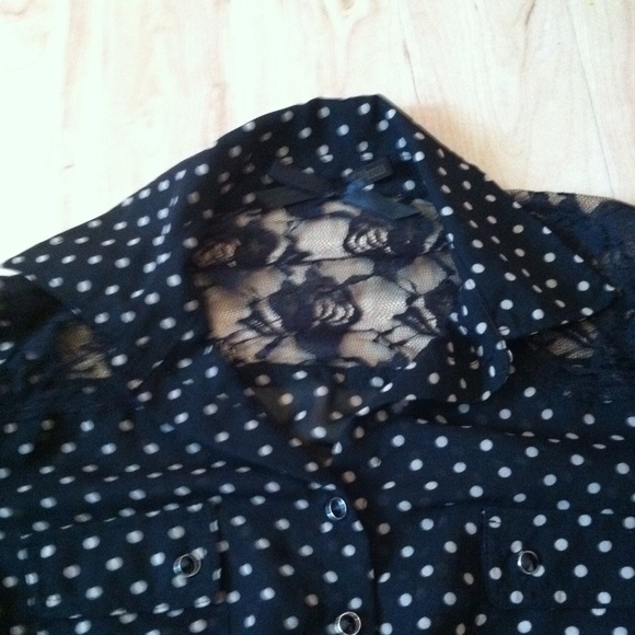 Black and Tan Polka Dot Crop - Picture 3 of 4